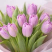Весне дорогу! - букет из сиренево-розовых тюльпанов  2